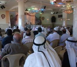 بالصور: لقاء جماهيرى مع الوجهاء والمخاتير بالذكرى ال15 لإستشهاد الدكتور المعلم فتحى الشقاقى بالنصيرات