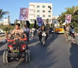 بالصور: حركة الجهاد إقليم غزة تخرج مسيرة دراجات نارية إحياءاً لذكرى الدكتور فتحى الشقاقى