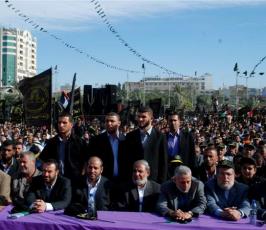 بالصور: الجماهير المحتشدة بمهرجان الدكتور فتحى الشقاقى تقدر بعشرات الآلاف