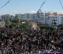 بالصور: سيول بشرية توافدت لإحياء ذكري استشهاد الشقاقى والانطلاقة الجهادية