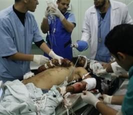 بالصور: إصابات فى قصف جوى صهيونى بجنوب قطاع غزة