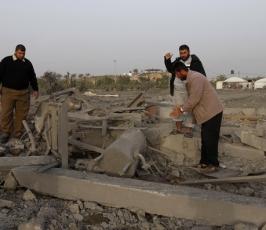 بالصور: إصابات فى قصف جوى صهيونى بجنوب قطاع غزة