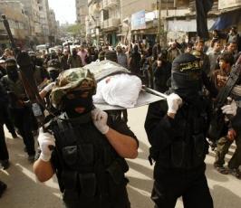 بالصور : جانب من تشيع الشهيد المجاهد محمد النجار العضو في سرايا القدس