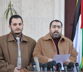 بالصور:مؤتمر صحفى بمقر رئاسة الوزراء بغزة  حول تثبيت التهدئة
