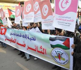 بالصور: حركة الجهاد تنظم مسيرة حاشدة دعماً للشعب التونسى