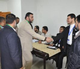 بالصور: كاميرا فلسطين اليوم تتجول بقاعات انتخابات منتدى الممرض الفلسطينى