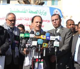 بالصور : القافلة الليبية  تصل إلى غزة