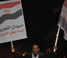 بالصور: حركة الجهاد تنظم مسيرة حاشدة إحتفالاً بنجاح الثورة بمصر