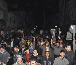 بالصور: حركة الجهاد تنظم مسيرة حاشدة إحتفالاً بنجاح الثورة بمصر