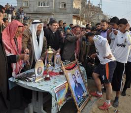 بالصور:اللجنة الرياضية«  للجهاد  »برفح«  تختم بطولة الأسير  »خالد الجعيدي" الكروية