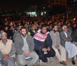 بالصور:حركة الجهاد بالوسطى تنظم عرضاً مرئياً لشهداء الحركة بالنصيرات