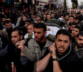 بالصور:حركة الجهاد تشيع جثمان الشهيد عادل جندية بالشجاعية