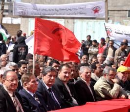 بالصور: الجبهة الديمقراطية تحتفل بذكري إنطلاقتها بمدينة غزة
