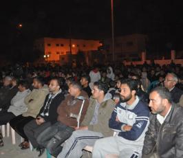 بالصور:الاعلام الحربي ينظم عرضاً مرئياً للشهيد القائد « عبد الله السبع » في بيت حانون