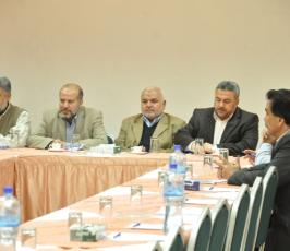 بالصور: إجتماع لفصائل المقاومة لبحث التصعيد الإسرائيلى على غزة