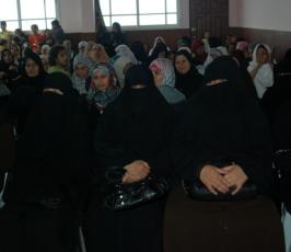 بالصور: العمل النسائى التابع للجهاد الإسلامى يحتفل بيوم الاسير الفلسطينى بالوسطى