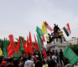 بالصور: مسيرات تجوب شوارع غزة فرحاً بالمصالحة الفلسطينية