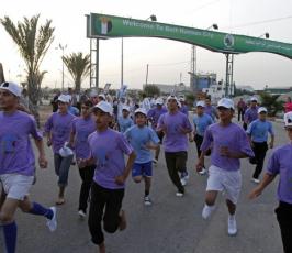 بالصور:: الوكالة تنظم ماراثون الجري في قطاع غزة