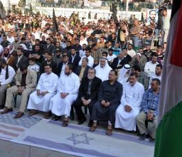 بالصور: مهرجان حاشد  نظمته حركة الجهاد بالذكرى 63 للنكبة بالوسطي