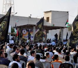 بالصور: مهرجان حاشد  نظمته حركة الجهاد بالذكرى 63 للنكبة بالوسطي
