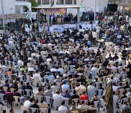 بالصور: مهرجان حاشد  نظمته حركة الجهاد بالذكرى 63 للنكبة بالوسطي