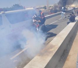 بالصور: عدسة فلسطين اليوم شهدت الإشتباكات على معبر بيت حانون