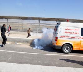 بالصور: جانب من الإشتباكات على معبر بيت حانون