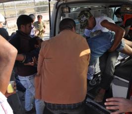 بالصور: جانب من الإشتباكات على معبر بيت حانون