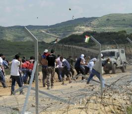 بالصور: الإشتباكات بين الإحتلال والفلسطينيين بقرية مجدل شمس 