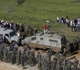 بالصور: الإشتباكات بين الإحتلال والفلسطينيين بقرية مجدل شمس 