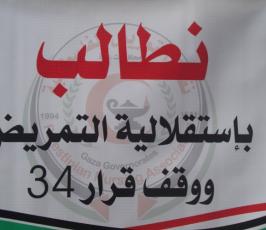 بالصور: إضراب جزئى بمستشفيات القطاع إحتجاجاً على تردى أوضاع الممرضين