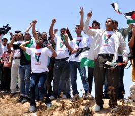 بالصور: مسيرات غضب بيوم النكسة على معبر بيت حانون