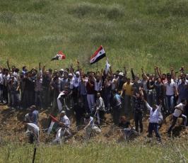 بالصور: شهداء وجرحى بإشتباكات بمجدل شمس بمسيرات العودة