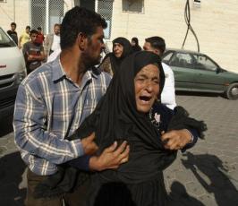 بالصور.. شهيدان في غارة إسرائيلية وسط قطاع غزة