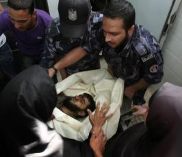 بالصور.. شهيدان في غارة إسرائيلية وسط قطاع غزة