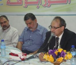 بالصور: حركة الجهاد إقليم الوسطى تستضيف عضو المكتب السياسى لها أنور ابو طه بندوة سياسية