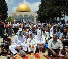 بالصور : 170 ألف فلسطيني يؤدون الصلاة داخل المسجد الأقصى خلال الجمعة الثانية من شهر رمضان رغم مضايقات الاحتلال