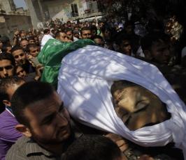بالصور: جموع غفيرة من أبناء غزة تشيع الشهيد القسامى موسى شتيوى