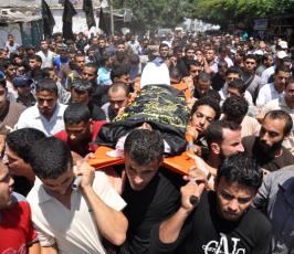 بالصور: سرايا القدس تشيع الشهيدين ابو عابدة وإسليم فى البريج