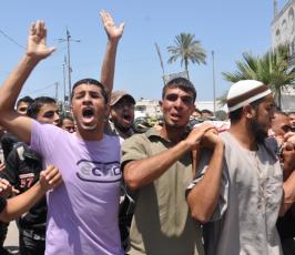 بالصور: سرايا القدس تشيع الشهيدين ابو عابدة وإسليم فى البريج