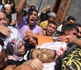 بالصور: سرايا القدس تشيع الشهيدين ابو عابدة وإسليم فى البريج