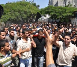 بالصور: سرايا القدس تشيع الشهيدين ابو عابدة وإسليم فى البريج