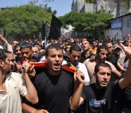 بالصور: سرايا القدس تشيع الشهيدين ابو عابدة وإسليم فى البريج
