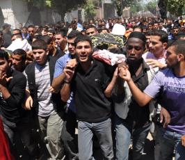 بالصور: سرايا القدس تشيع الشهيدين ابو عابدة وإسليم فى البريج
