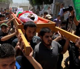 بالصور: تشييع جثامين شهداء العدوان الاخير على قطاع غزة