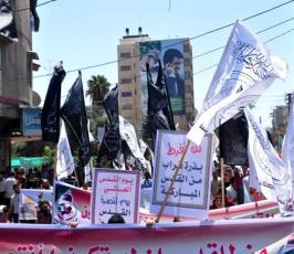 بالصور: فصائل المقاومة تخرج بمسيرة جماهيرية بيوم القدس العالمى