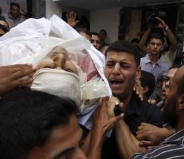 بالصور: تشييع جثمان الشهيد سهمود الذى ارتقى بالقصف الصهيونى على مدينة خانيونس