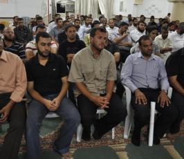 بالصور: اللجنة الثقافية بالجهاد تعقد ندوة ثقافية فى مسجد ارض الرباط بغزة