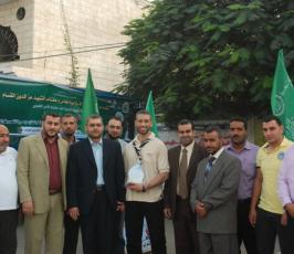 بالصور: إتحاد نقابات حركة الجهاد الإسلامى تزور الأسرى المحريين بالوسطى