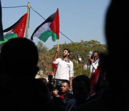 بالصور: مسيرات باليوم العالمى للتضامن مع الشعب الفلسطينى أمام مقر الأمم المتحدة